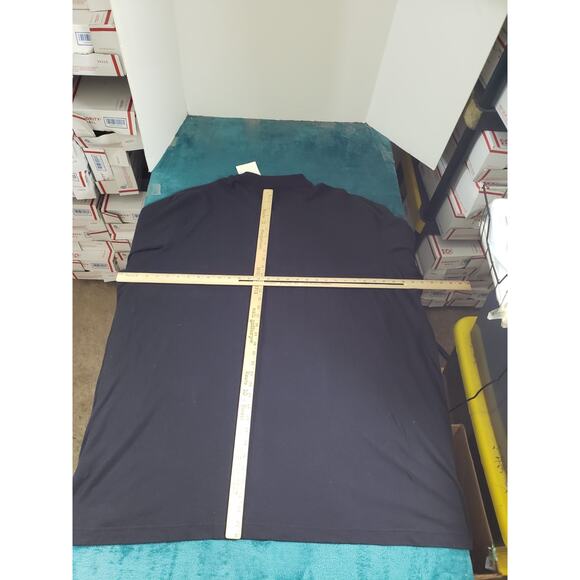 Basic Editions Polo Shirt Size 4XL XXXXL Men Black Short Sleeve Preppy NWT - Picture 7 of 9